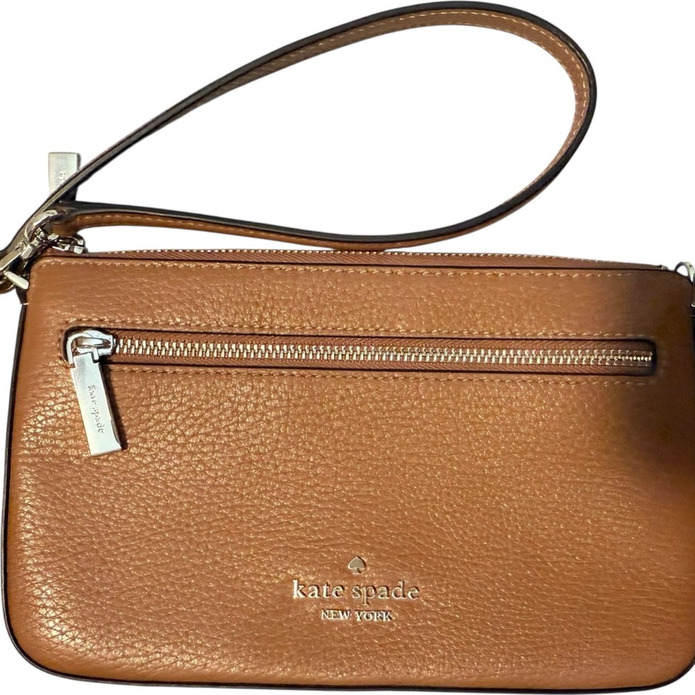 Kate Spade Tan Leather Wristlet